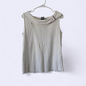 Rafaella White Cowl Neck Top